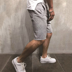 Men's Solid Color Sports Training Fitness Running Casual Shorts