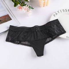 Fashionable and Sexy Lace Breathable Mesh Briefs