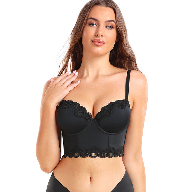 New high-support body-shaping vest-style body-shaping lace back-beautiful large size bra V210699