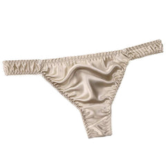 100% Mulberry Silk Low Waist Sexy Breathable Thong