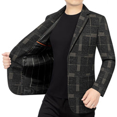 Men's Stylish Plaid Print Blazer