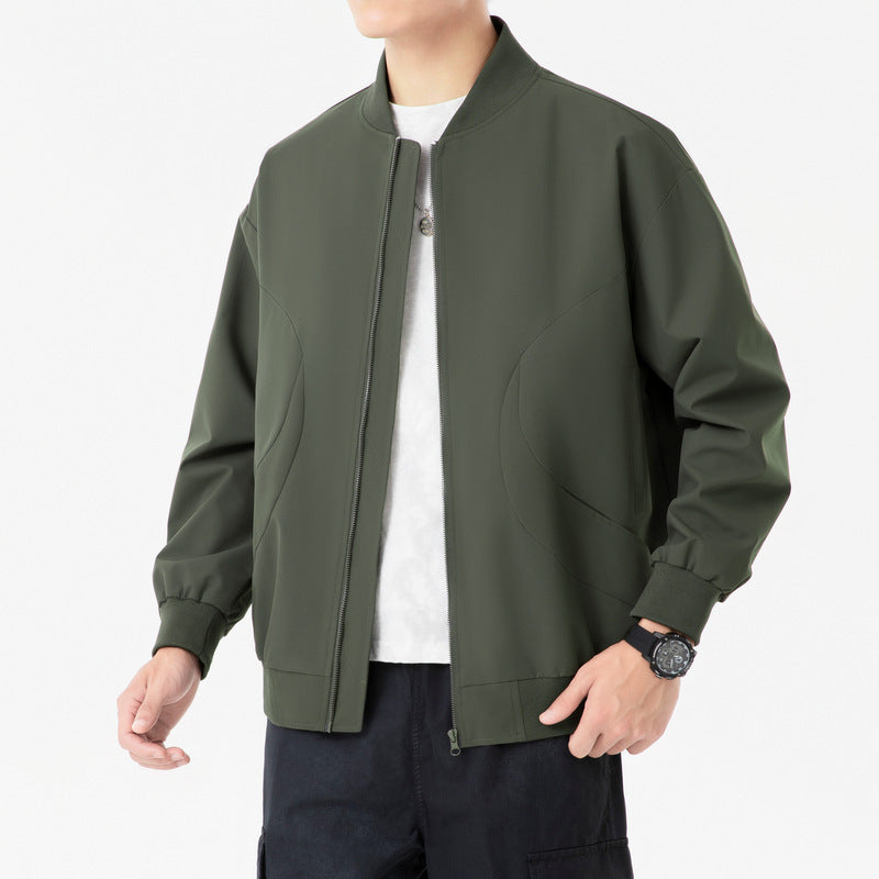 Men's Stand Collar Casual Loose Large Size Jacket