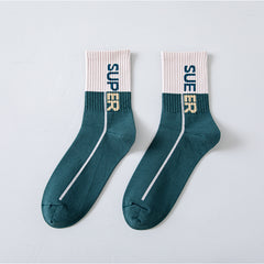 6 PCS Men's Summer Sweat-absorbent Breathable Sports Cotton Socks
