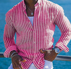 New Fashion Striped Shirt Long Sleeve Shirt