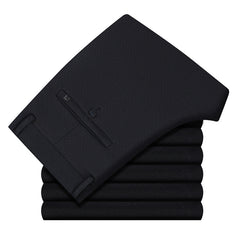 Men's Thickened High Waist Elastic Straight Warm Non-iron Casual Pants