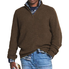 Men's Casual Bottoming Zipper Turtleneck Sweater
