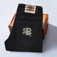 New Stretch Black Straight Jeans