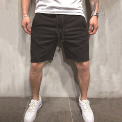 Men's Solid Color Sports Training Fitness Running Casual Shorts