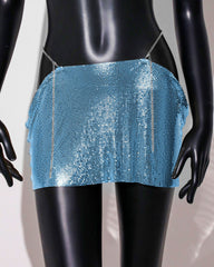 Sexy Metallic Sequin Mini Skirt
