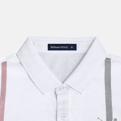 Casual Striped Lapel Business Polo Shirt