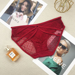 Lace High Elastic Seamless Low Waist Sexy Ice Silk Briefs
