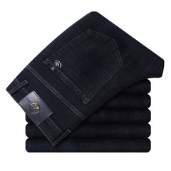 Men's Loose Elastic Comfortable Business Casual Jeans