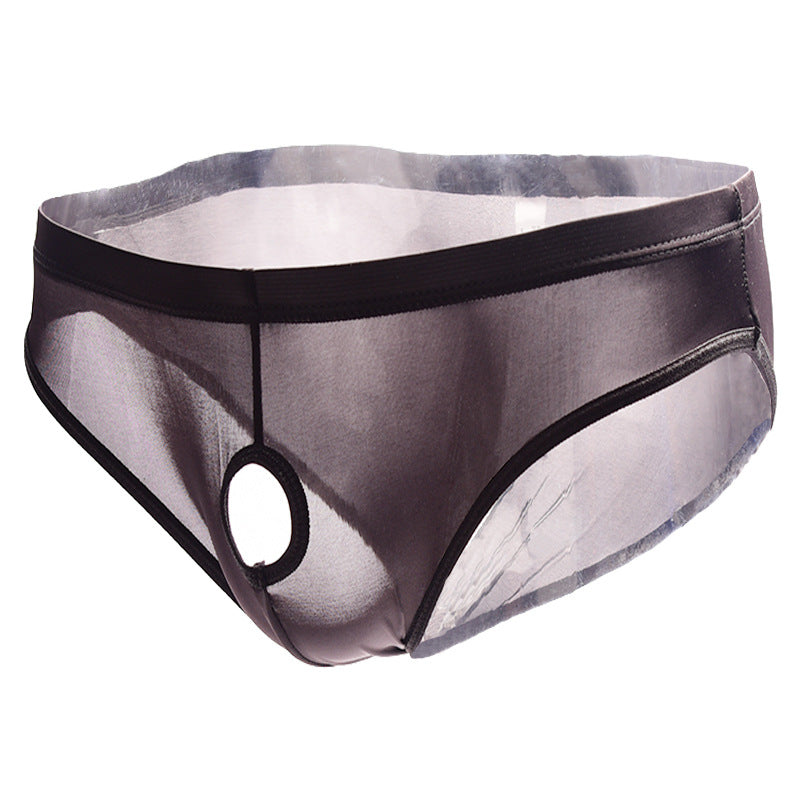 Men's Ice Silk Hollow Hole Sexy Briefs