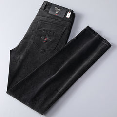 Luxe Print Corduroy Track Pants