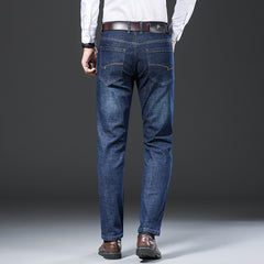 Men's Simple No-iron Cotton Casual Straight Jeans
