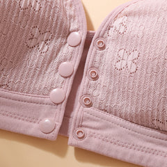 Thin comfortable front button breathable soft bra