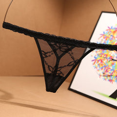 Lace and Mesh Transparent Sexy Thong
