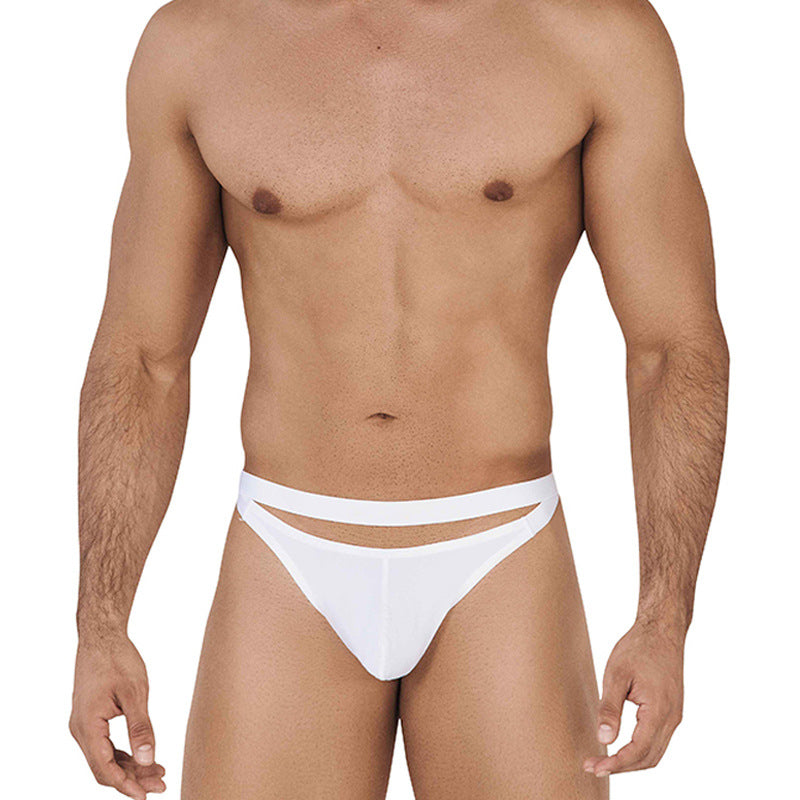 Men's ice silk hollow sexy thong