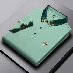 Men's Summer Embroidered Cotton Casual Loose Polo Shirt