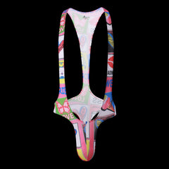 Printed Sexy Bodysuit Thong