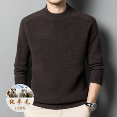 100% Pure Wool Round Neck Business Sweater