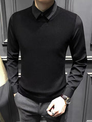 High-end thickened pineapple pattern crew neck sweater