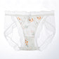 New Ice Silk Printed Lace Breathable Mesh Briefs