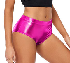 Metallic High Waist Hip Lift Shiny Sexy Shorts