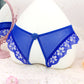 Lace Edge Transparent Crotchless Ice Silk Sexy Briefs