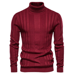 Men's New High Collar Solid Color Bottoming Sweater