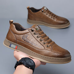 Breathable casual retro non-slip leather shoes
