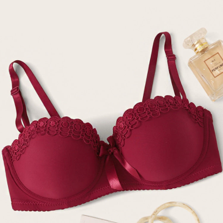 Ladies Butterfly Embroidered Anti-slip Fashion Bra