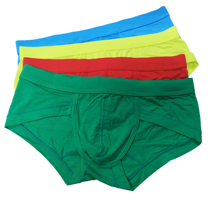 Men's Modal Anti-Strangulation Low-Rise Solid Color Simple Briefs