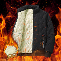 Thick warm lambskin cotton coat