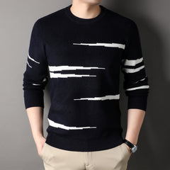 Men's Fashion Casual Round Neck Printed Sweater