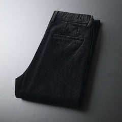 Men's Pure Cotton Warm Embroidered High-end Versatile Corduroy Pants