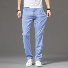 Men's High-end Ultra-thin Ice Silk Stretch Casual Jeans
