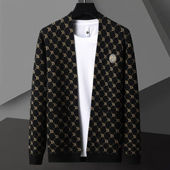 New Printed Stitching Cardigan Sweater