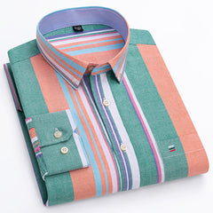 New style cotton anti-wrinkle casual stand collar long sleeve shirt