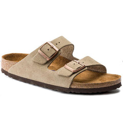 Double-breasted Leather and Cork Sandals