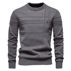 Men's Round Neck High Quality Fashion Solid Color Sweater