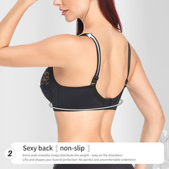 Lace Women's Comfortable Wireless Thin Large Size Bra V210608B