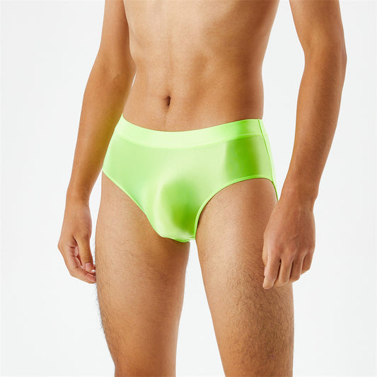 Men's Glossy Silky Transparent High Elastic Briefs