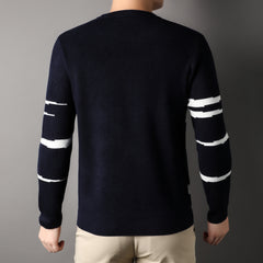 Men's Fashion Casual Round Neck Printed Sweater