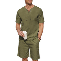 2024 Men's Short Sleeve Casual Fashion Suit