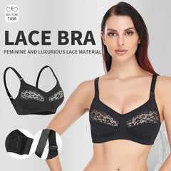 Lace Women's Comfortable Wireless Thin Large Size Bra V210608B