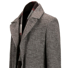Men's Casual Business Cotton Woolen Coat