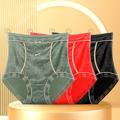 High waist lace plus size women's panties