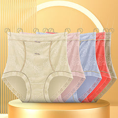 High waist lace plus size women's panties
