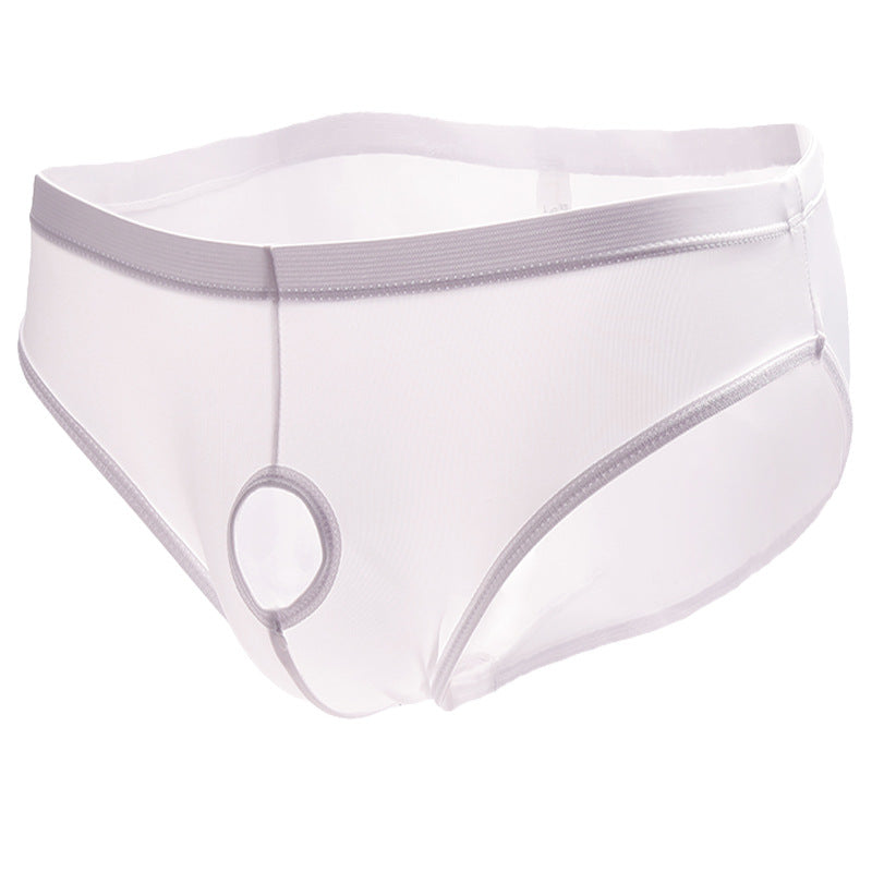 Men's Ice Silk Hollow Hole Sexy Briefs